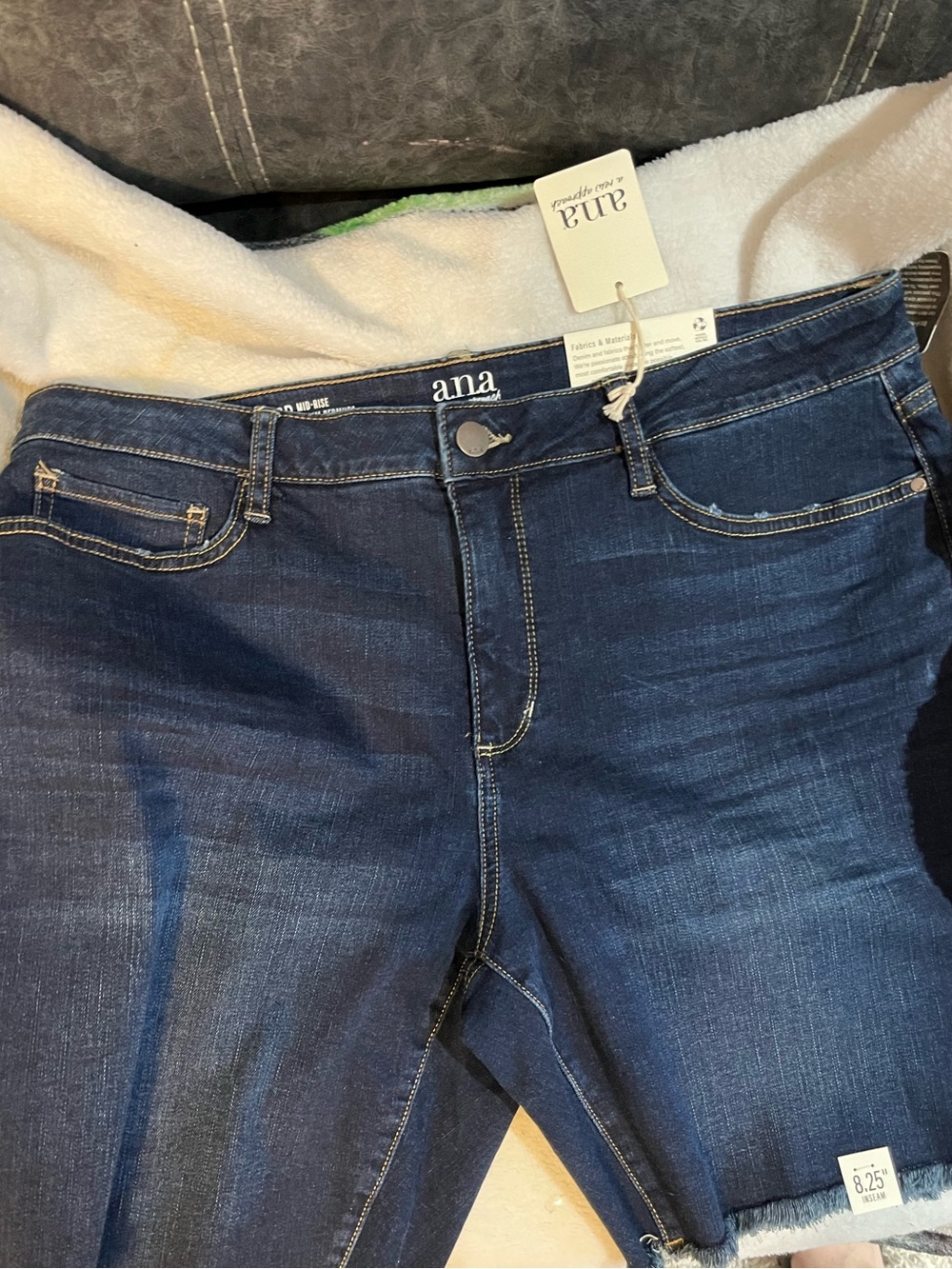 a.n.a Dark Blue Denim Ankle-Length Jeans
